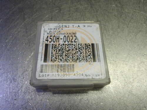 AMEC T-A #0 11/16" Super Cobalt Spade Drill Insert QTY2 450H-0022 (LOC2129B)