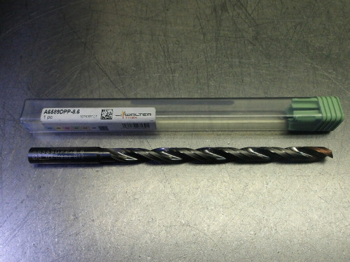 Walter 8.6mm Coolant Thru Carbide Drill 10mm Shank A6589DPP-8.6 (LOC2156B)