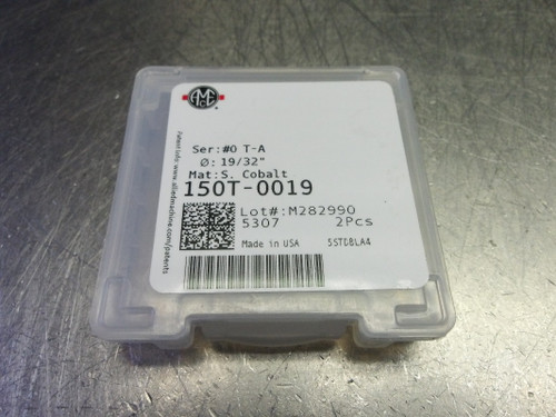 AMEC T-A #0 19/32" Super Cobalt Spade Drill Insert QTY2 150T-0019 (LOC2693C)