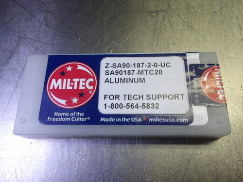 Mil-Tec Carbide Milling Inserts QTY10 Z-SA90-187-2-0-UC/SA90187-MTC20 (LOC1784)