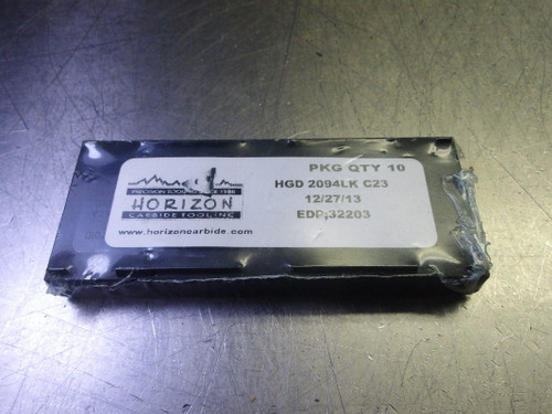 Horizon Carbide Grooving Inserts QTY10 HGD 2094LK C23 (LOC1893D)