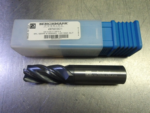 Benchmark 3/4" 4 Flute Carbide CR Endmill .120" R 4367500120C11 (LOC1926B)