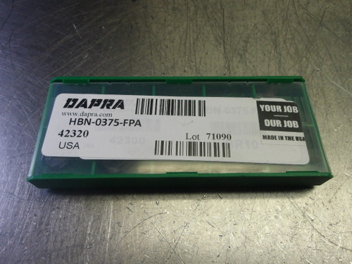Dapra Carbide Ballnose Inserts QTY10 HBN-0375-FPA 42320 (LOC972A)