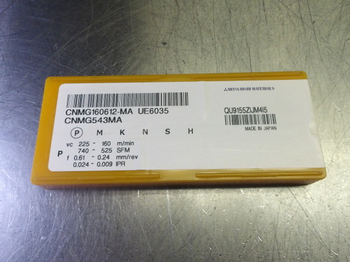 Mitsubishi Carbide Inserts QTY10 CNMG543MA/CNMG160612-MA UE6035 (LOC972A)
