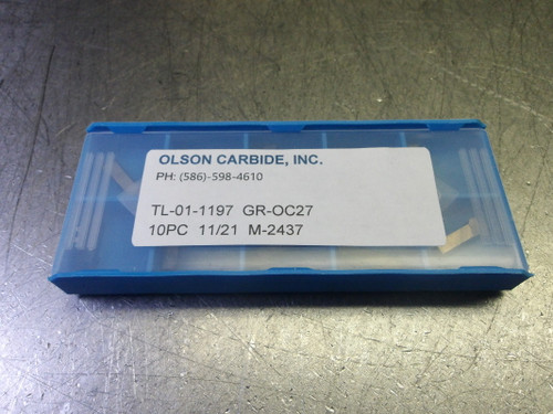 Olson Carbide Grooving/Parting Inserts QTY10 TL-01-1197 GR-OC27 (LOC998B)