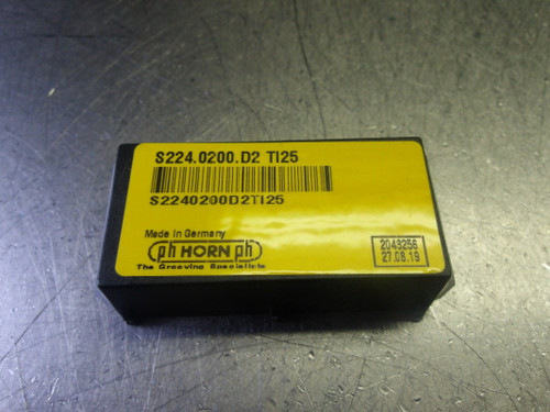 PH Horn Carbide Grooving Inserts QTY2 S224.0200.D2 TI25 (LOC2090B)