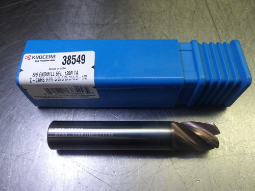 Kyocera/SGS 5/8" 5 Flute Carbide CR Endmill 5/8" Shank .12" R 38549 (LOC3654)