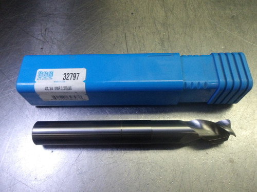 SGS 3/4" 3 Flute Carbide CR Endmill 3/4" Shank .09" R 32797 (LOC3524)