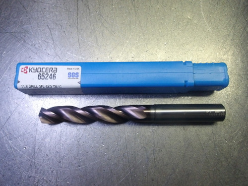 Kyocera/SGS 11.6mm 3 Flute Coolant Thru Carbide Drill 12mm Shank 65246 (LOC3573B)