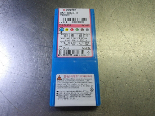 Kyocera Cermet Inserts QTY10 TPGH221R-H / TPGH110304R-H PV7020 (LOC1784)