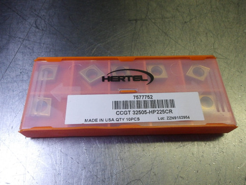 Hertel Carbide Inserts QTY10 CCGT 32505-HP225CR (LOC2771B)