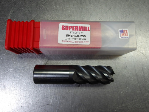 SUPERMILL 1" Carbide Endmill 5 Flute .250R SM5F1.0-250 (LOC575)