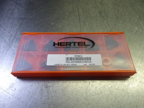 Hertel Ceramic Inserts QTY10 TNG434T00825-HT601CA (LOC1858A)