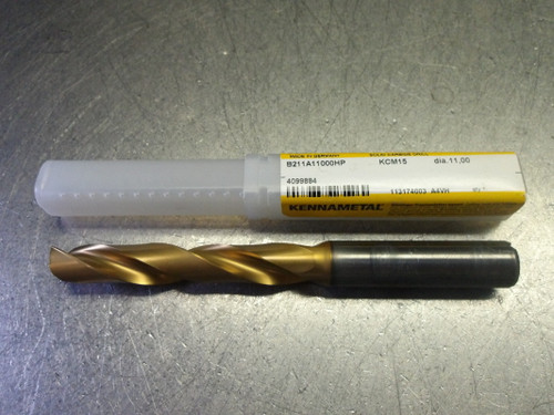 Kennametal 11mm Coolant Thru Carbide Drill B211A11000HP KCM15 (LOC2393B)