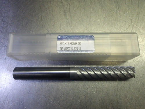 CID 5/8" 6 Flute Carbide CR Endmill .060" R SPC-HTA-F6250R.060 (LOC2053C)