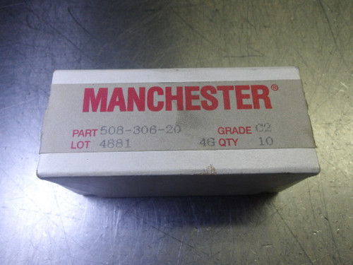 Manchester Carbide Grooving/Threading Inserts QTY10 508-306-20 C2 (LOC2053C)