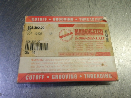 Manchester Carbide Grooving / Threading Inserts QTY10 508-302-20 C2 (LOC48A)