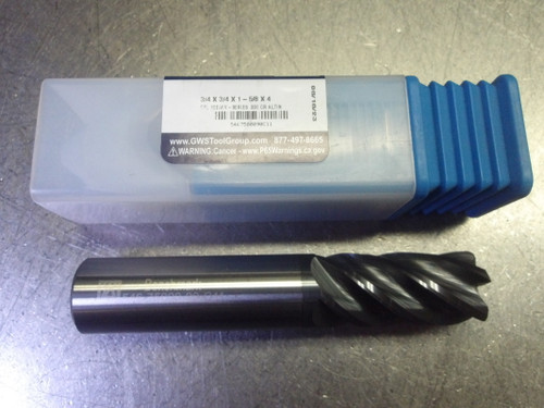 GWS 3/4" 5 Flute Carbide CR Endmill 3/4" Shank .090" R 5467500090C11 (LOC1101A)