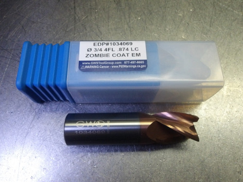 GWS 3/4" 4 Flute Carbide SQ Endmill 3/4" Shank 1034069 (LOC843A)