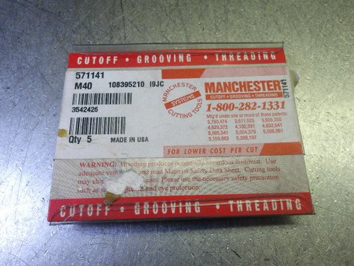 Manchester Carbide Threading/Grooving Inserts QTY5 571141 (LOC3623B)