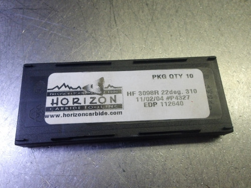 Horizon Carbide Grooving Inserts QTY10 HF 3160L 22DEG. C23