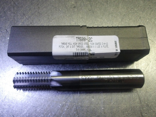 SCT 3/4-12 6 Flute HSS Thread Mill 5/8" Shank TM600-12C (LOC2709A)