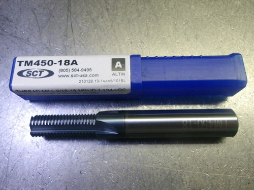 SCT 9/16-18-MIN ID 4 Flute Carbide Thread Mill 1/2" Shank TM450-18A (LOC3563B)