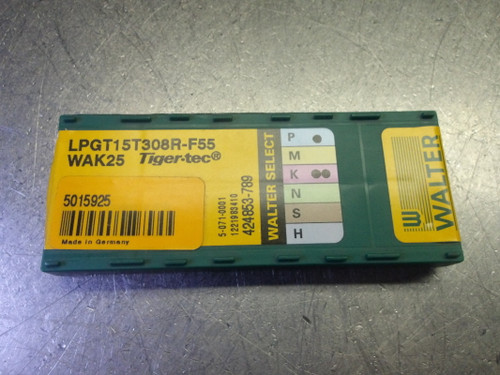 Walter Carbide Inserts QTY10 LPGT15T308R-F55 WAK25 (LOC3607)