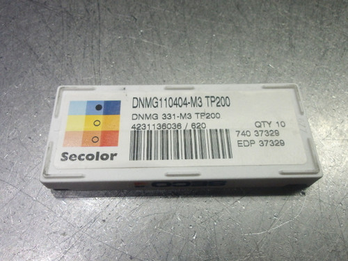 SECO Carbide Inserts QTY10 DNMG 331-M3/DNMG110404-M3 TP200 (LOC3579) SECO Carbide Inserts QTY10 DNMG 331-M3/DNMG110404-M3 TP200 (LOC3579)