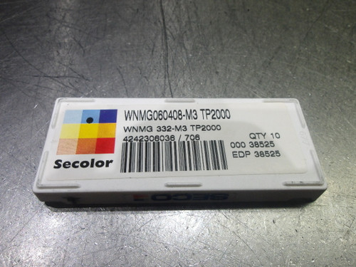 SECO Carbide Inserts QTY10 WNMG332-M3/WNMG060408-M3 TP2000 (LOC2927A)