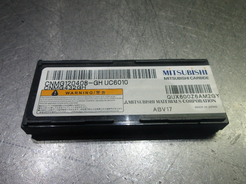 Mitsubishi Carbide Inserts QTY10 CNMG432GH/CNMG120408-GH UC6010 (LOC2927B)