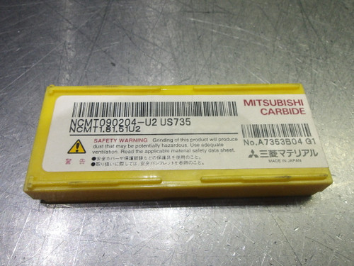 Mitsubishi Carbide Inserts QTY10 NCMT1.81.51U2/NCMT090204-U2 US735 (LOC931)