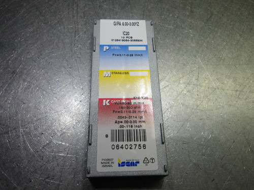 Iscar Carbide Grooving Inserts QTY10 GIPA 6.00-3.00YZ IC20 (LOC1513A)