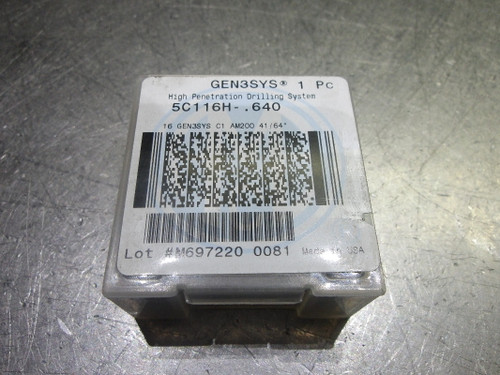 AMEC GEN3SYS 16 41/64" Carbide Drill Tip Insert QTY1 5C116H-.640 (LOC1843A) AMEC GEN3SYS 16 41/64" Carbide Drill Tip Insert QTY1 5C116H-.640 (LOC1843A)