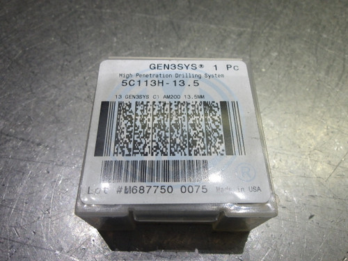 AMEC GEN3SYS 13 13.5mm Carbide Drill Tip Insert QTY1 5C113H-13.5 (LOC1843A)