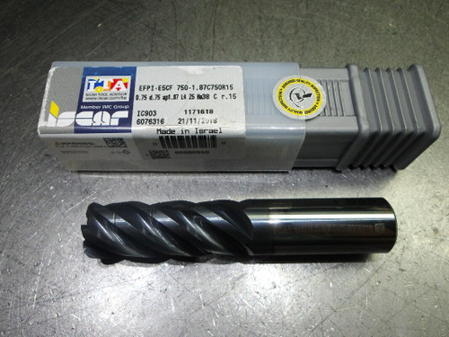 Iscar 3/4" 5 Flute Carbide CR Roughing Endmill EFPI-E5CF 750-1.87C750R15 (LOC2628A)