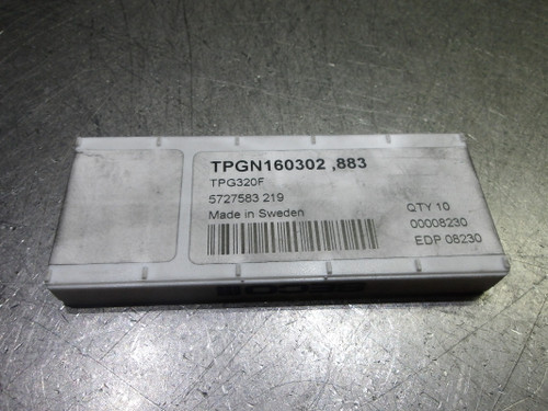 SECO Carbide Inserts QTY10 TPGN160302/TPG320F 883 (LOC2611)