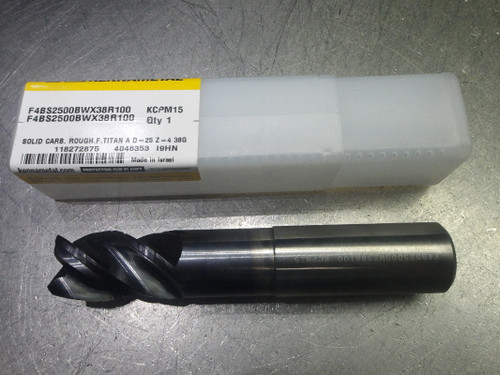 Kennametal 25mm 4 Flute Carbide CR Endmill F4BS2500BWX38R100 KCPM15 (LOC2386)