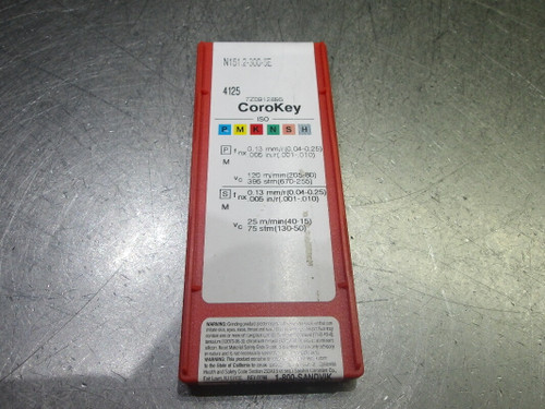 Sandvik Carbide Grooving/Parting Inserts QTY10 N151.2-300-5E 4125 (LOC2294)