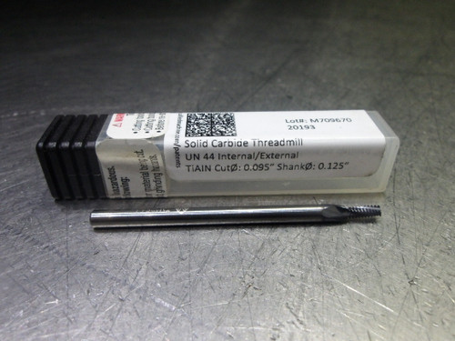 AMEC .095" 44 UN 3 Flute Carbide Thread Mill 1/8" Shank TM12544 (LOC261) AMEC .095" 44 UN 3 Flute Carbide Thread Mill 1/8" Shank TM12544 (LOC261)