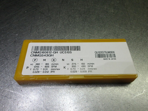 Mitsubishi Carbide Inserts QTY10 CNMG543GH/CNMG160612-GH UC5105 (LOC2515) Mitsubishi Carbide Inserts QTY10 CNMG543GH/CNMG160612-GH UC5105 (LOC2515)