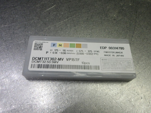 Mitsubishi Carbide Inserts QTY10 DCMT32.50.5MV/DCMT11T302-MV VP15TF (LOC1082B) Mitsubishi Carbide Inserts QTY10 DCMT32.50.5MV/DCMT11T302-MV VP15TF (LOC1082B)