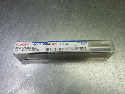 Nachi 10.1mm Carbide Flat Bottom Radius Drill 10mm Shank AQDEXZ1010-R05 (LOC982A) Nachi 10.1mm Carbide Flat Bottom Radius Drill 10mm Shank AQDEXZ1010-R05 (LOC982A)