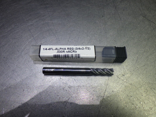 Monster 1/4" 4 Flute Carbide CR Reg Endmill 1/4" Shank .03" R 294-002032 (LOC973A)