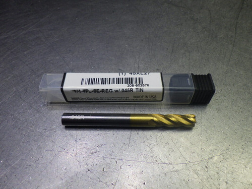 Monster 1/4" 4 Flute Carbide CR Reg Endmill .045" R 206-602576 (LOC1063B)