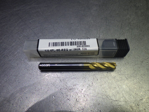 Monster 1/4" 4 Flute Carbide CR Reg Endmill 1/4" Shank .06" R 206-602582 (LOC1063B)
