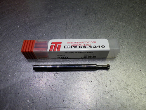 Internal Tool .180" 6 Flute Carbide Edge Breaker 3/16" Shank 65-1210 (LOC2899A)