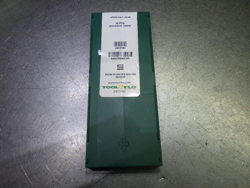 Tool-Flo Carbide Inserts QTY10 VPGR-330.5 AC3R (LOC2899A) Tool-Flo Carbide Inserts QTY10 VPGR-330.5 AC3R (LOC2899A)
