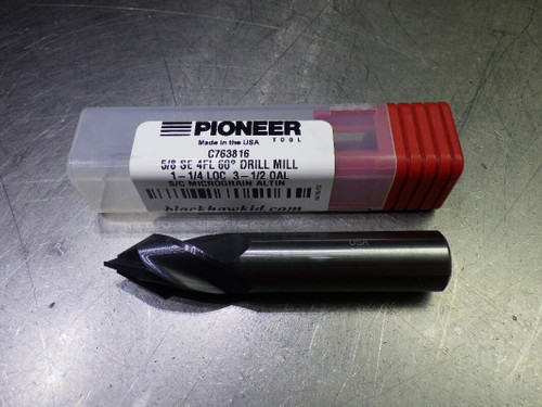 Pioneer 5/8" 4 Flute 60 Deg Carbide Drill Mill 5/8" Shank C763816 (LOC2177) Pioneer 5/8" 4 Flute 60 Deg Carbide Drill Mill 5/8" Shank C763816 (LOC2177)