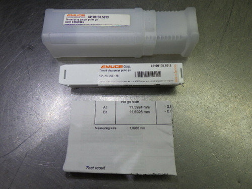 Emuge 1/2-13 UNC-2B Go / No Go Plug Gauge L0100100.5013 (LOC2177)